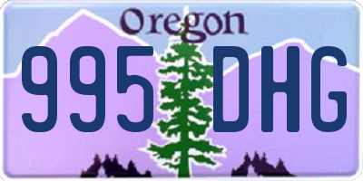 OR license plate 995DHG