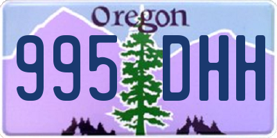 OR license plate 995DHH
