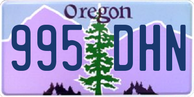 OR license plate 995DHN