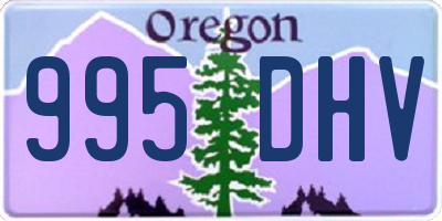 OR license plate 995DHV