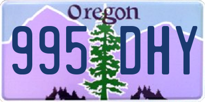 OR license plate 995DHY