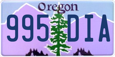 OR license plate 995DIA