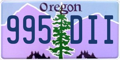 OR license plate 995DII