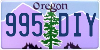 OR license plate 995DIY