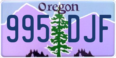 OR license plate 995DJF