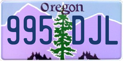 OR license plate 995DJL