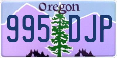 OR license plate 995DJP