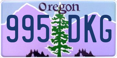 OR license plate 995DKG