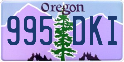 OR license plate 995DKI