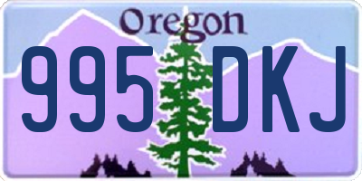 OR license plate 995DKJ
