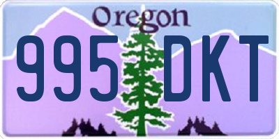 OR license plate 995DKT