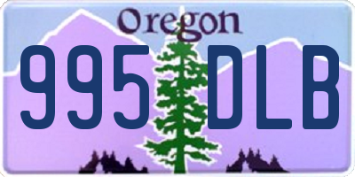 OR license plate 995DLB
