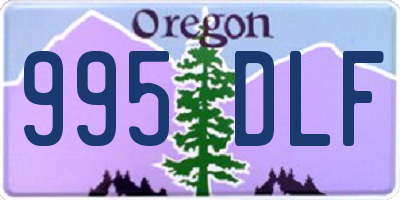OR license plate 995DLF