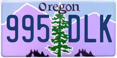 OR license plate 995DLK