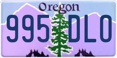OR license plate 995DLO