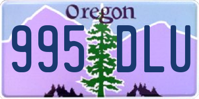 OR license plate 995DLU