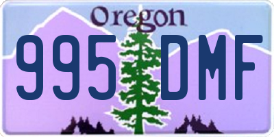 OR license plate 995DMF