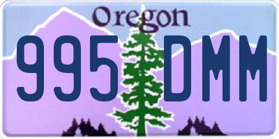 OR license plate 995DMM