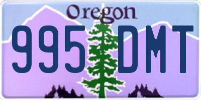OR license plate 995DMT