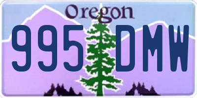 OR license plate 995DMW