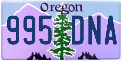 OR license plate 995DNA