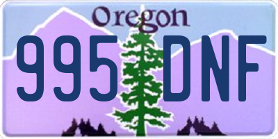 OR license plate 995DNF