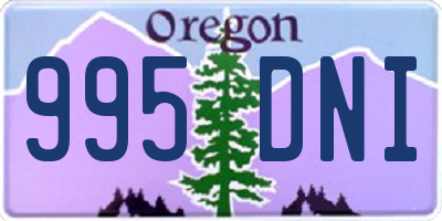 OR license plate 995DNI