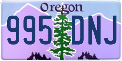 OR license plate 995DNJ
