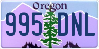 OR license plate 995DNL