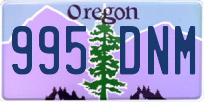 OR license plate 995DNM