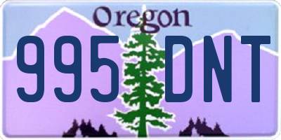 OR license plate 995DNT