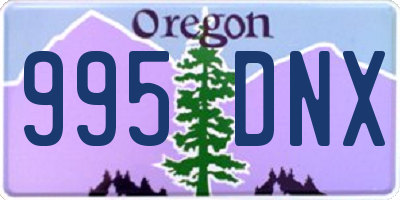 OR license plate 995DNX