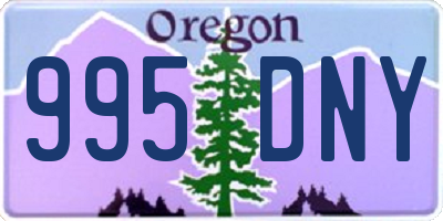 OR license plate 995DNY