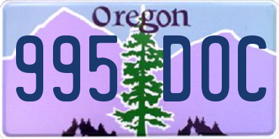OR license plate 995DOC