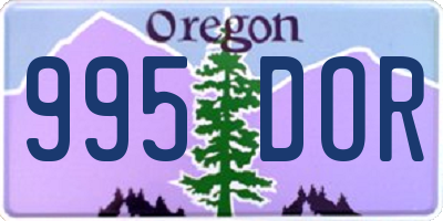 OR license plate 995DOR