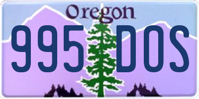 OR license plate 995DOS