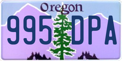 OR license plate 995DPA