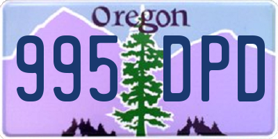 OR license plate 995DPD