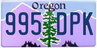 OR license plate 995DPK