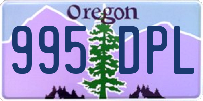 OR license plate 995DPL