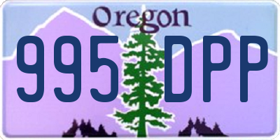 OR license plate 995DPP