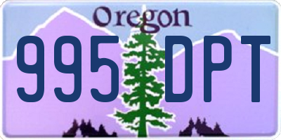 OR license plate 995DPT