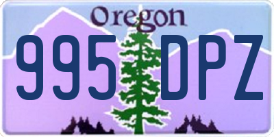 OR license plate 995DPZ