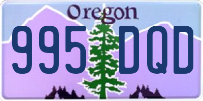 OR license plate 995DQD