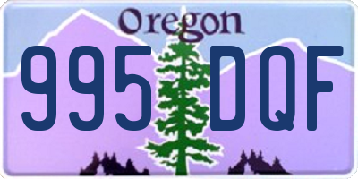 OR license plate 995DQF