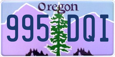OR license plate 995DQI
