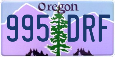OR license plate 995DRF