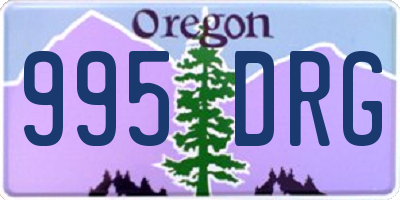 OR license plate 995DRG