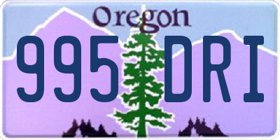OR license plate 995DRI