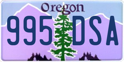 OR license plate 995DSA